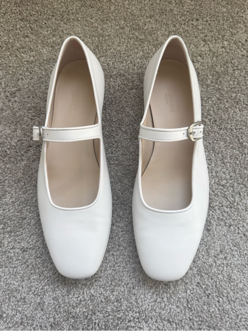 Le Monde Beryl Ballet Mary Jane in Ecru Leather